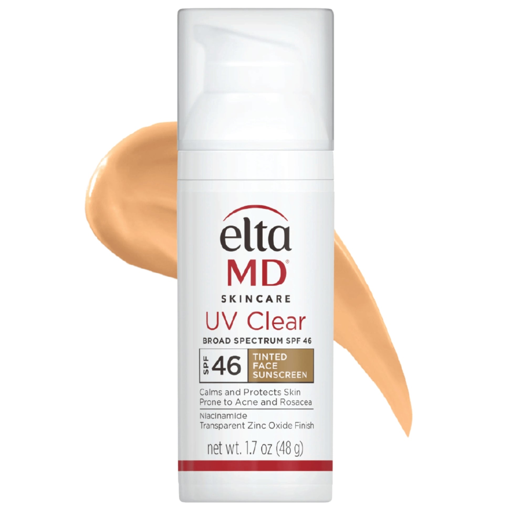 EltaMD UV Clear Broad Spectrum SPF 46 is a lightweight sunscreen with a sheer tint to help even skin tone.